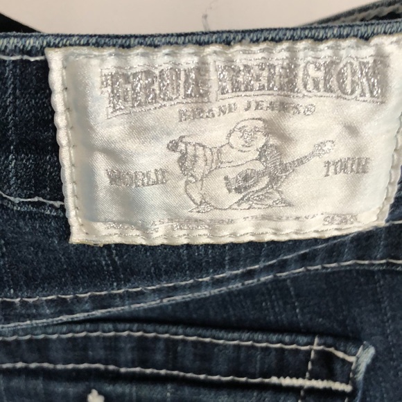 True Religion medium to Dark wash Denim Jeans-Becky - Picture 5 of 6